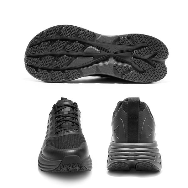 [ActiveFloat] Men's Comfortable Lightweight Running Shoes - ALL BLACK - 4